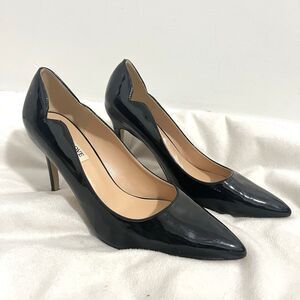 Joy In Love Patent Leather Pointy Toe Heels Pumps 9.5 Black Business Formal